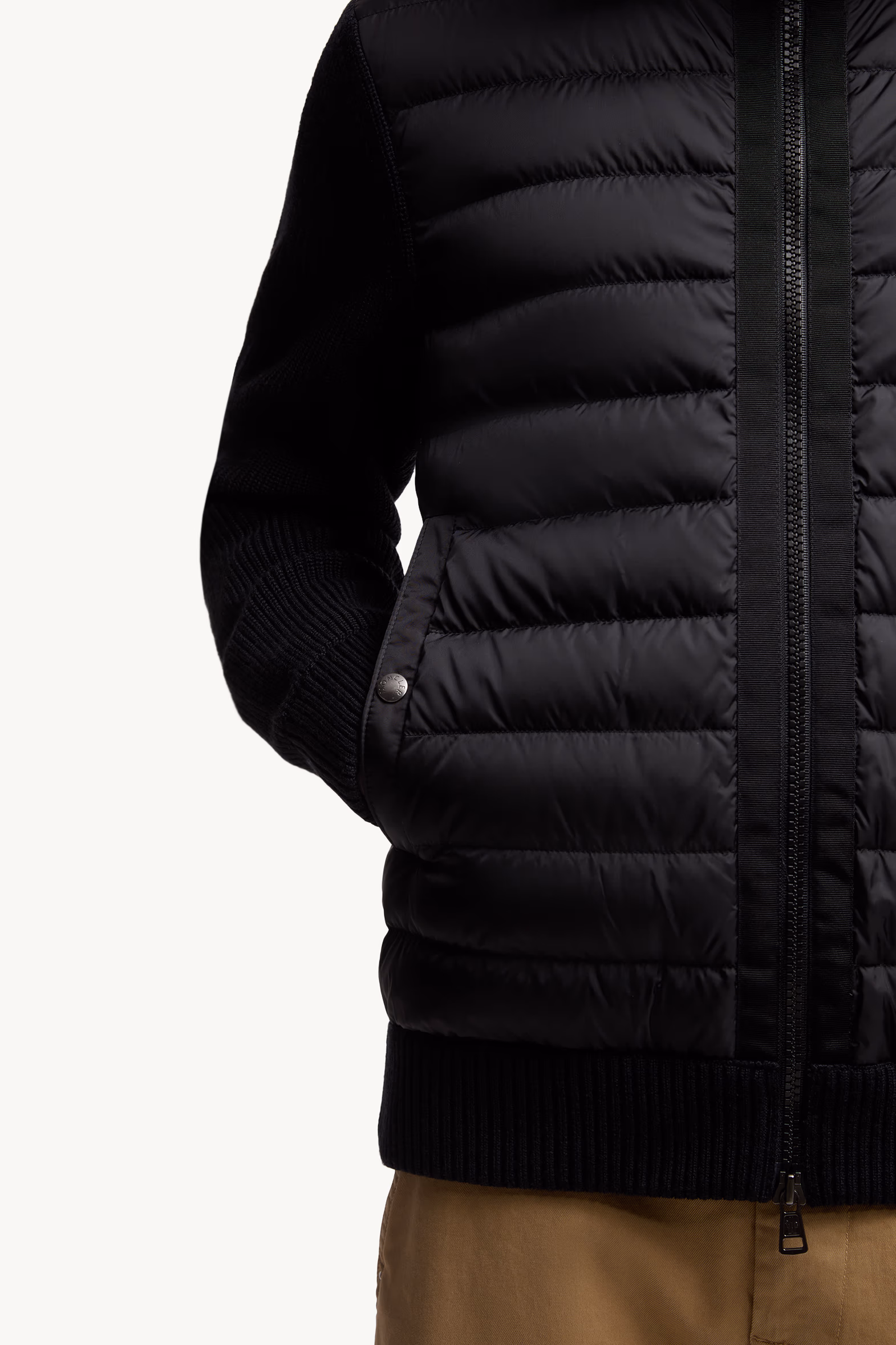 Padded Zip-Up Cardigan Men Black Moncler 6